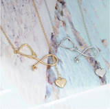 ISupportMyHero Stunning Nurse Necklace - Stethoscope & Heart Loop - Gold or Silver 