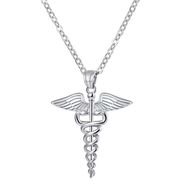 ISupportMyHero Stunning EMS/EMT Necklace - Silver or Bronze! Silver